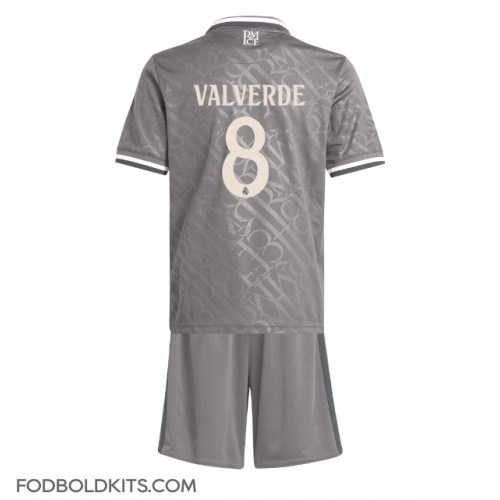 Real Madrid Federico Valverde #8 Tredje sæt Børn 2024-25 Kortærmet (+ Korte bukser)